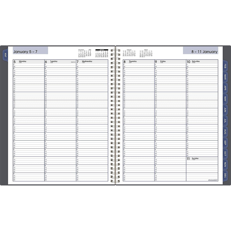 2026 AT-A-GLANCE DayMinder 8.5" x 11" Weekly & Monthly Appointment Book, Plastic Cover, Gray (GC520-07-26)
