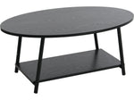 Household Essentials Jamestown 39"W x 23"D Laminate Coffee Table, Black Oak/Black (8178-1)