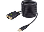 StarTech 10' USB-A to Null-Modem RS-232 Serial Adapter Cable, Male to Male, Black, 'DI, COM Retention (1P10FFC-USB-SERIAL)