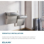Elkay Wall Mounted Versatile Bi-Level Filtered Cooler with Cane Apron, 8 GPH (LZSTL8LC)