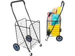 Mount-It! Small Rolling Utility Shopping Cart, 66 Lbs., Black (MI-907S)