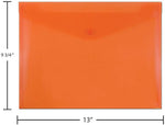 JAM Paper Premium Plastic Document File, Letter, Orange, 3/Pack (218S0ORX3)