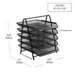 Mind Reader 5-Tier Stackable Paper Desk Tray Organizer, Metal, Black (5TPAPER-BLK)
