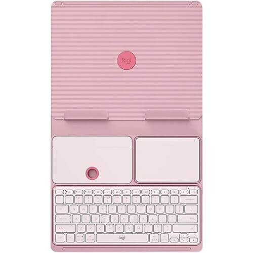 Logitech 4.41" x 11.02" Plastic Adjustable Casa Pop-Up Desk Work From Home Kit with Laptop Stand, Bohemian Blush ( 920-011237 )