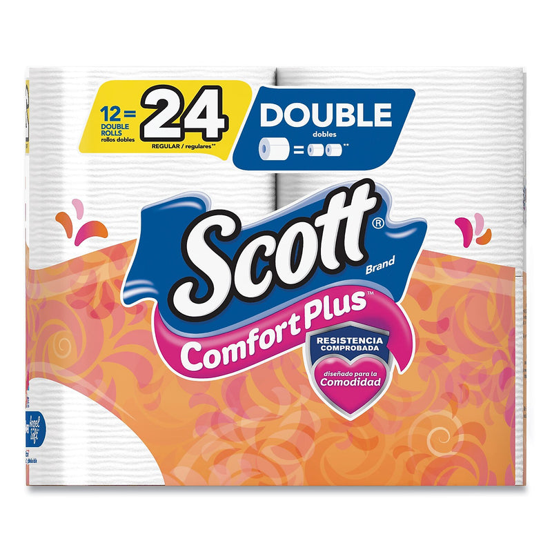 Scott ComfortPlus Toilet Paper, 1-Ply, White, 231 Sheets/Roll, 48 Rolls/Case (KCM47618)