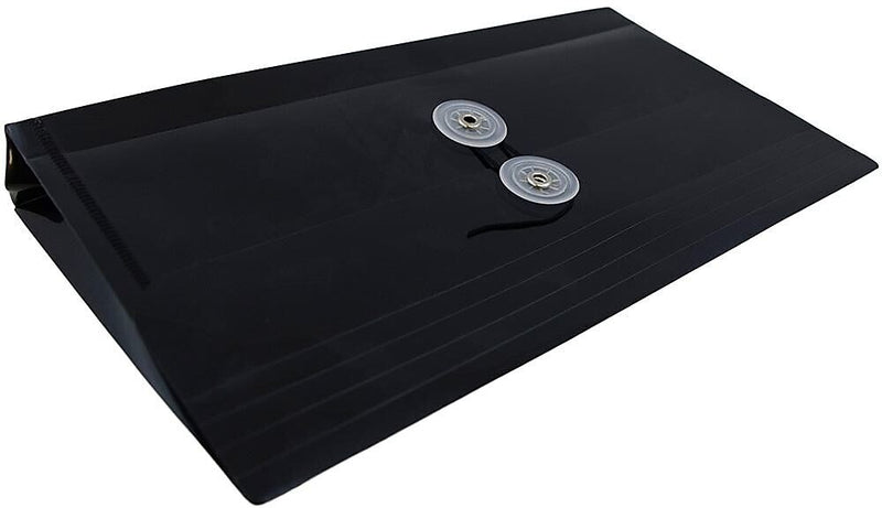 JAM Paper Premium Expanding Wallet with Button & String Closure, Other, Black, 3/Pack (921B1blx3)