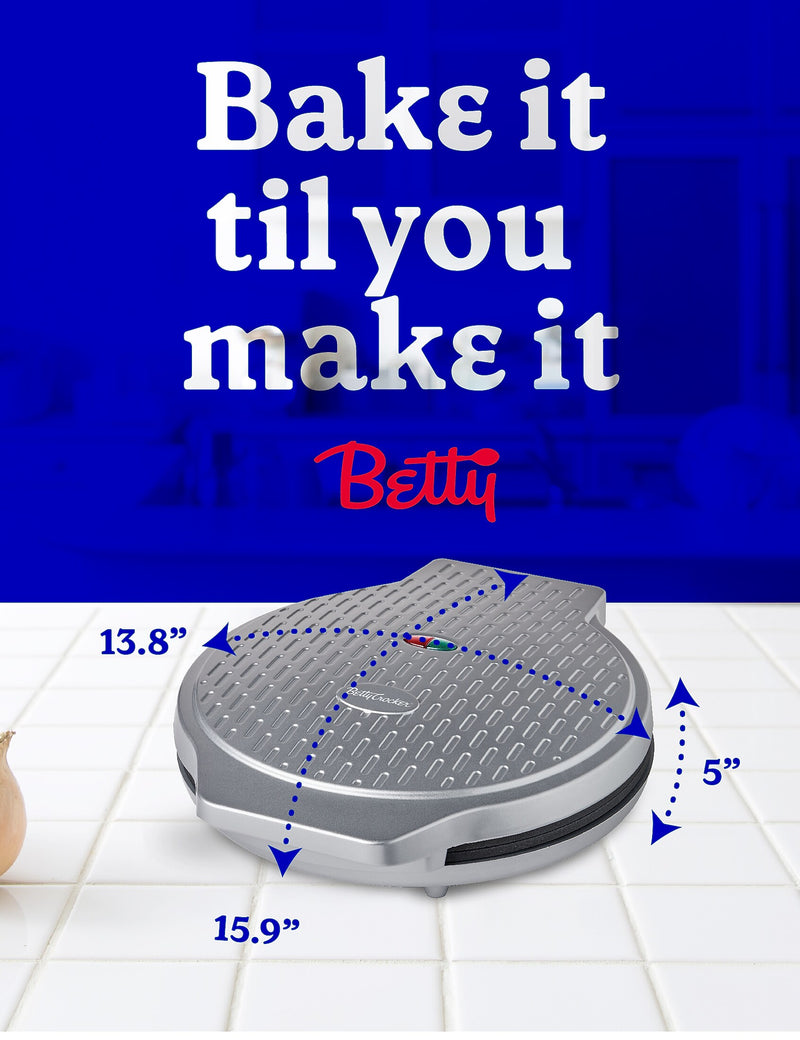 Betty Crocker 8-Inch Travel Size Pizza Maker Plus, Red (BC-4959CR)