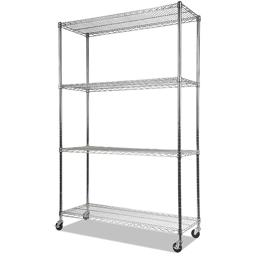 Alera 4-Shelf Metal Unit, 48"W, Silver (ALESW604818SR)