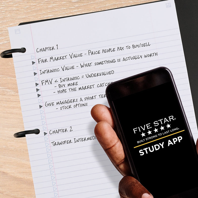 Five Star Flex 3-Subject Notebooks, 8.5" x 11", College Ruled, 120 Sheets (08126)