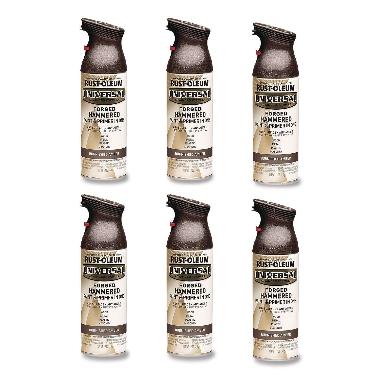 Rust-Oleum Universal Premium Spray Paint, Amber, 12 oz., 6/Carton (271480)