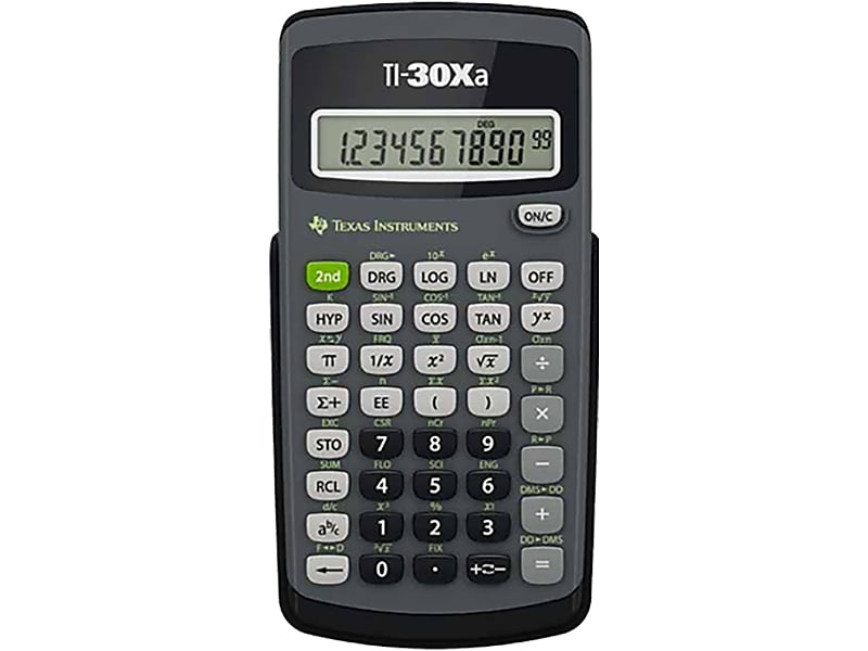 Texas Instruments TI-30Xa 10-Digit Scientific Calculator, Black, 6/Carton (TI30XACT)