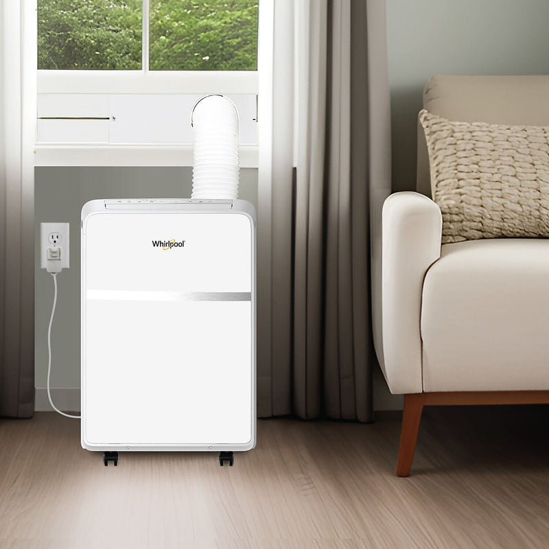 Whirlpool 115-Volt 10000 BTU (6500 BTU DOE) Portable Air Conditioner with Remote, White (WHAP101BWC)