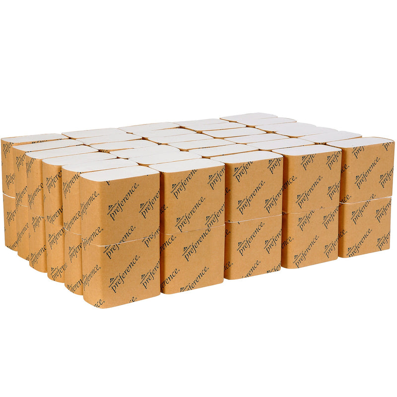 Preference 2-Ply Single Fold Interfold Toilet Paper, White, 400 Sheets/Pack, 60 Packs/Carton (10101)