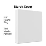 Staples 1 1/2" 3-Ring View Binder, White (ST23729-CC)