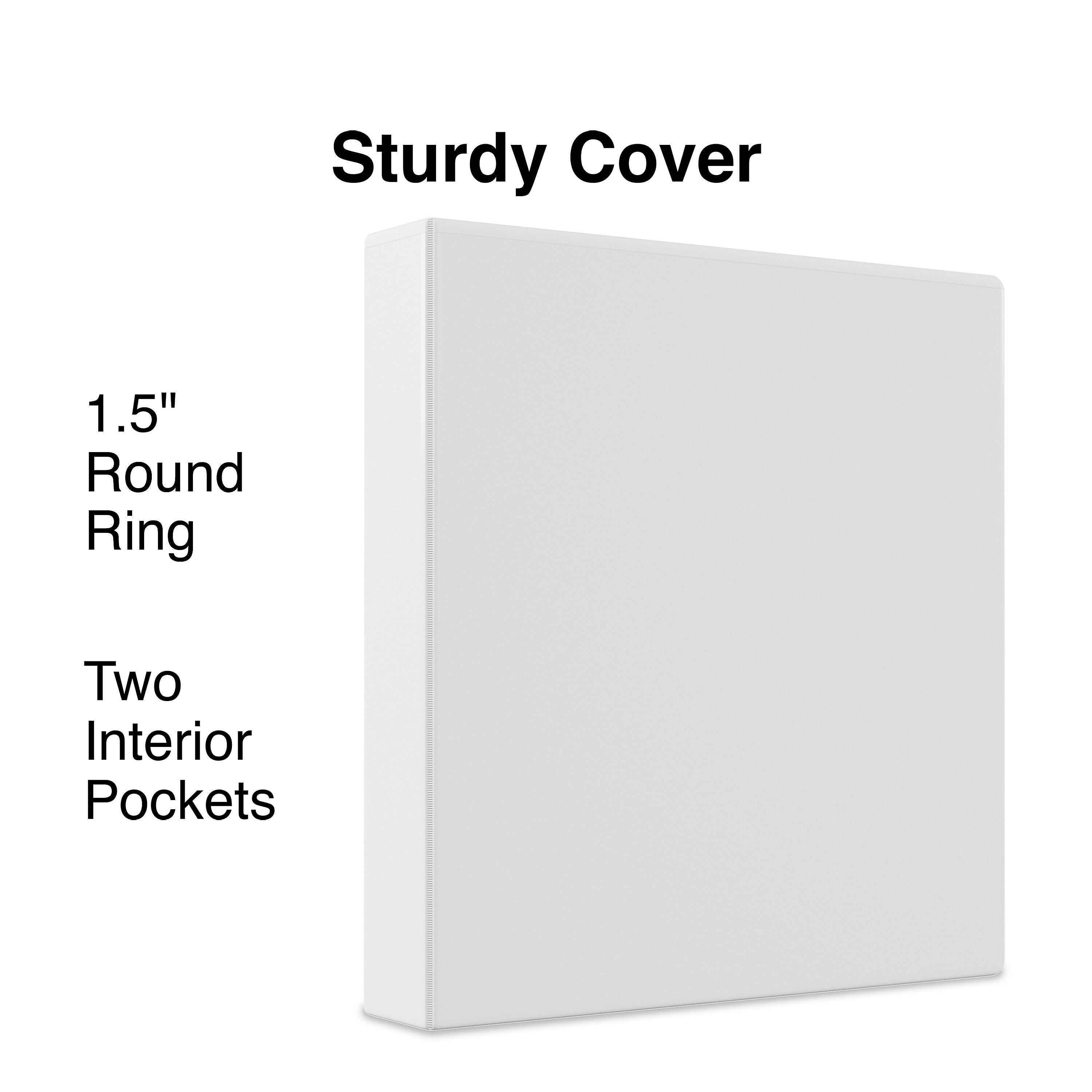 Staples 1 1/2" 3-Ring View Binder, White (ST23729-CC)