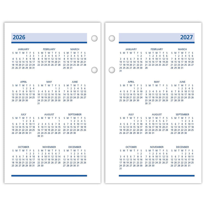 2026 AT-A-GLANCE QuickNotes 6" x 3.5" Daily Calendar Refill Pages, Multicolored (E517-50-26)