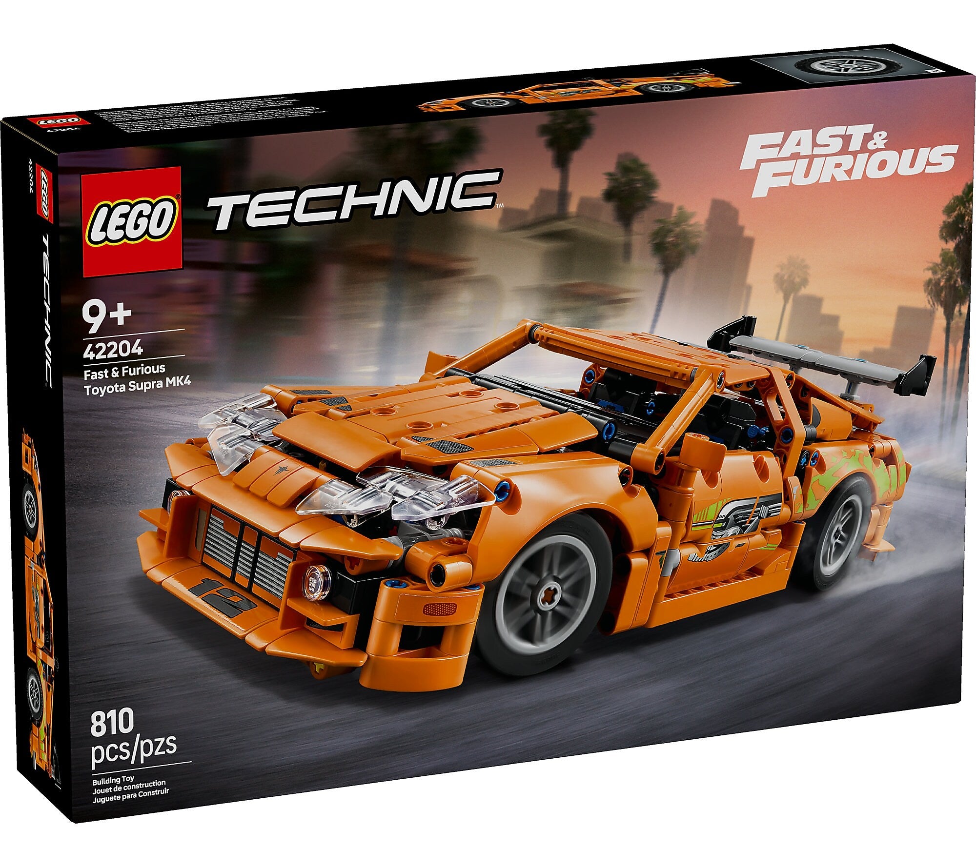 LEGO Technic Fast and Furious Toyota Supra MK4, 810 Pieces (42204)
