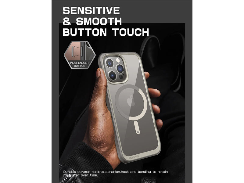 SUPCASE Unicorn Beetle Slim MagSafe Phone Case for iPhone 15 Pro, Gray (SUP-iPhone2023Pro-6.1-UBMag-Gray)