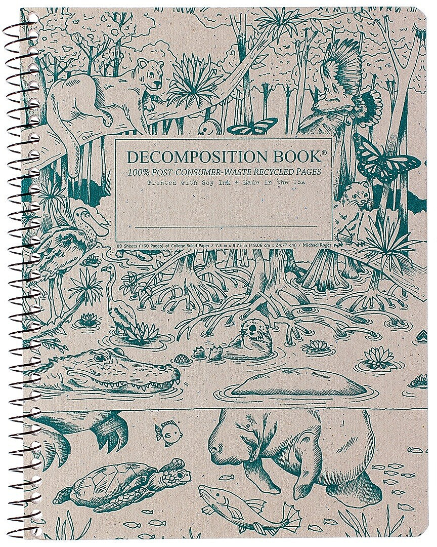 Decomposition Everglades 1-Subject Notebooks, College Ruled, 80 Sheets, Multicolored (16256)