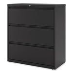 Alera 3-Drawer Lateral File Cabinet, Letter/Legal Size, Lockable, 40.25"H x 36"W x 18.63"D, Black (ALEHLF3641BL)