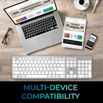 Adesso EasyTouch 730 Wired Multi-OS Scissor Switch Keyboard with Copilot AI Hotkey, White (AKB-730UW)