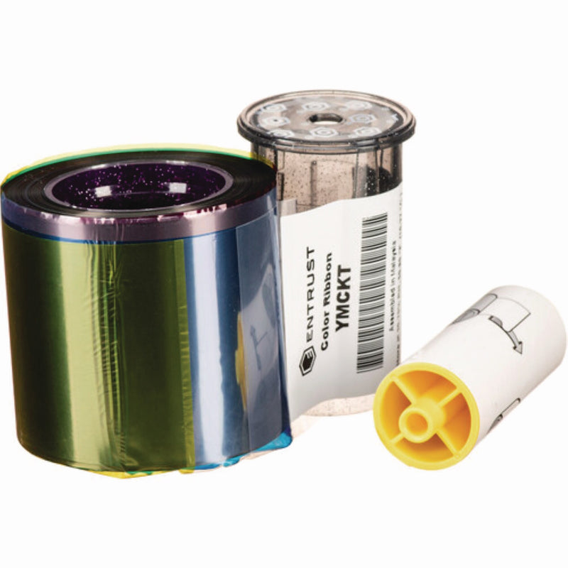 Datacard Entrust Full Color Ribbon Kit, Black/Cyan/Magenta/Yellow/Topcoat Protective Layer
