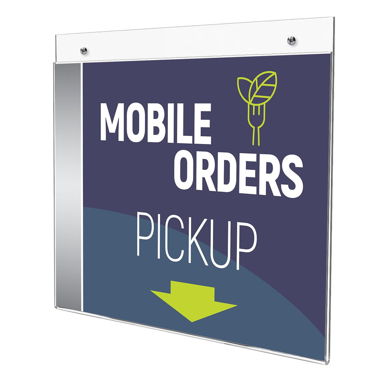 Deflecto Classic Image Document Holder, 8.5" x 11", Horizontal, Wall Mounted, Clear Plastic (68301)