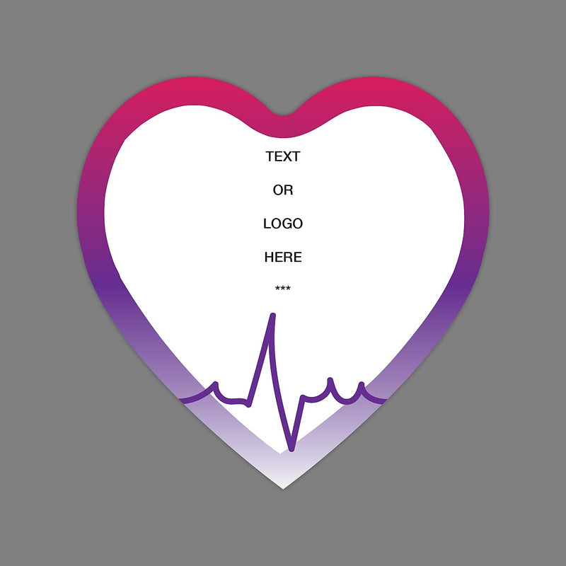 Full Color Magnetic Sign, Heart, Vertical, 5" x 5"