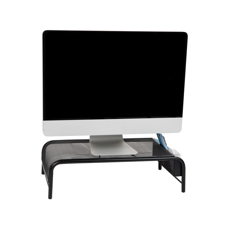 Mind Reader Ventilated Monitor Stand, Up to 24" Monitor, Black (MESHM-BLK)