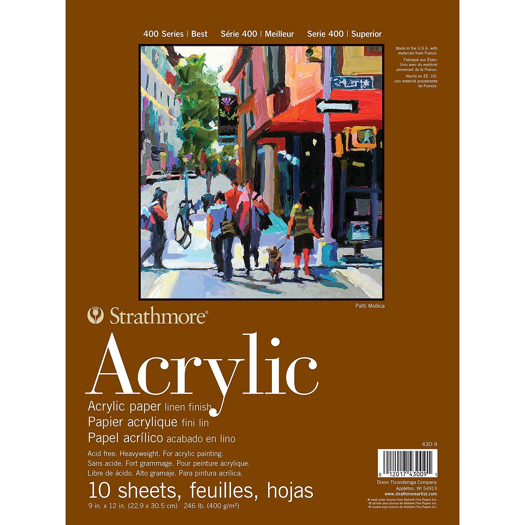 Strathmore 400 Series 9" x 12" Acrylic Pad, 10 Sheets/Pad, 2 Pads/Bundle (STTP430903-2)
