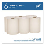 Scott Essential Recycled Hardwound Paper Towels, 1-Ply, 800 ft./Roll, 6 Rolls/Carton (56758)