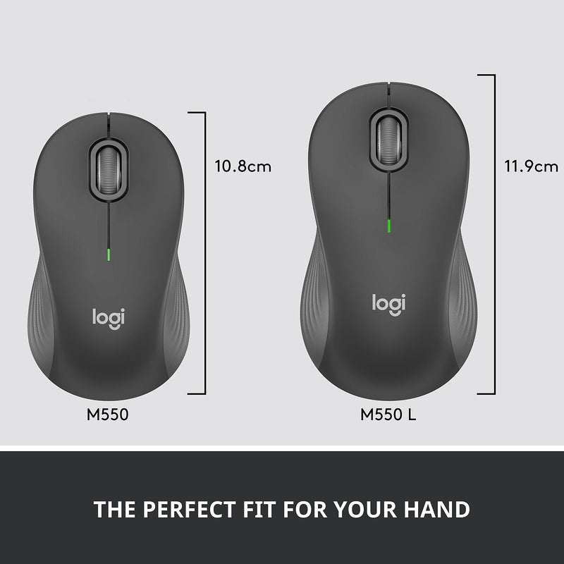 Logitech Signature M550 Wireless Optical Mouse, Graphite (910-006781)