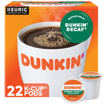Dunkin' Decaf Coffee, Medium Roast, 0.37 oz. Keurig® K-Cup® Pods, 22/Box (400846)