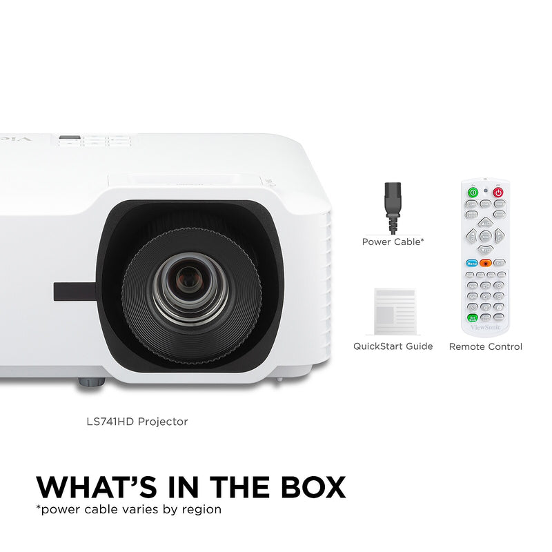 ViewSonic 5000 Lumens 1080P Laser Projector with 1.6x Optical Zoom, White (LS741HD)