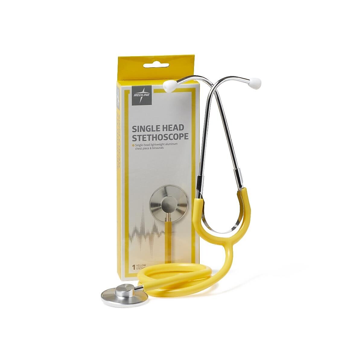 Medline Single Head Stethoscope, Yellow (MDS926108)