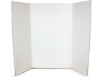Flipside Tri-Fold Project Board, 48" x 36", Corrugated Paper, White, 4/Pack (18042)