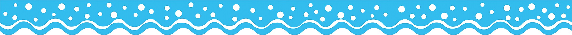Barker Creek Double-Sided Scalloped Border, 36"' x 2.25", Happy Pool Blue, 13/Pack (LL992)