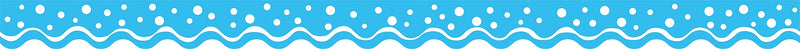 Barker Creek Double-Sided Scalloped Border, 36"' x 2.25", Happy Pool Blue, 13/Pack (LL992)