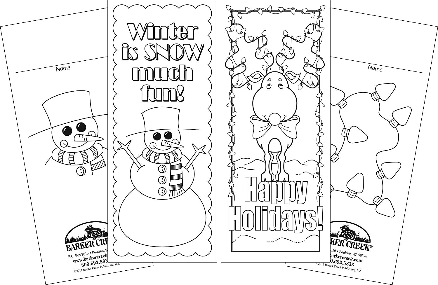 Barker Creek Celebrate Winter Bookmark Set, 60/Pack (LL2187)