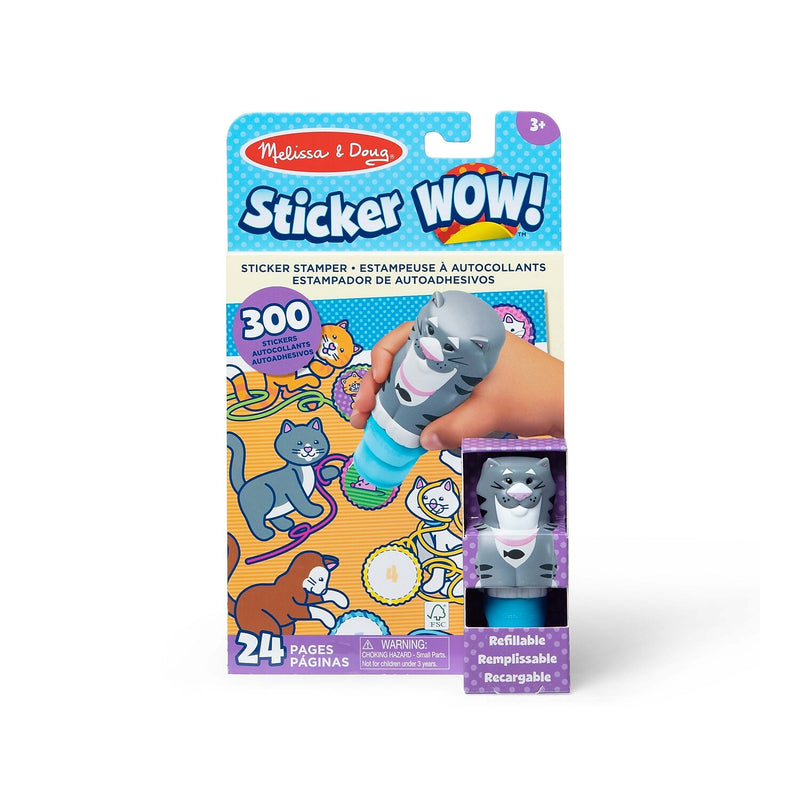 Melissa & Doug Sticker WOW! Activity Pad and Sticker Stamper, 8/Pack (50693)