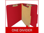 Medical Arts Press Pressboard Classification Folder, 1 Divider, 2" Expansion, Letter Size, Deep Red, 10/Box (DV-T42-14-3DRD)