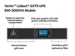 Vertiv Liebert GXT5 1500VA 2U Online Double Conversion UPS, 6-Outlet, Black (GXT5-1500LVRT2UXLN)
