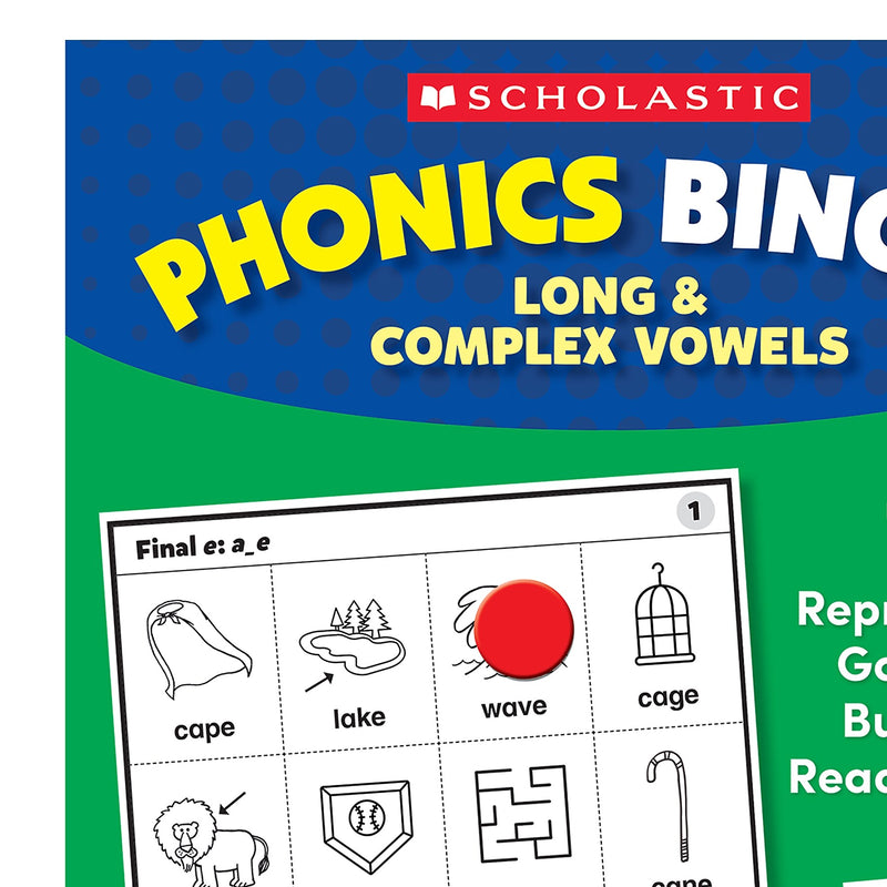 Scholastic Teaching Solutions Phonics Bingo: Long & Complex Vowels Activity Book (SC-9781546106500)