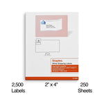 Staples Laser/Inkjet Shipping Labels, 2" x 4", White, 10 Labels/Sheet, 250 Sheets/Pack, 2500 Labels/Box (ST18066-CC)