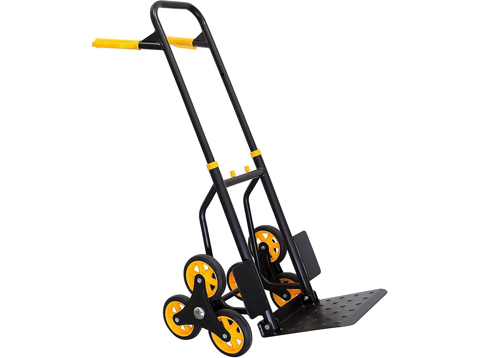 Mount-It! Stair Climber Hand Truck and Dolly, 264 lb. Capacity, Black/Yellow (MI-913)