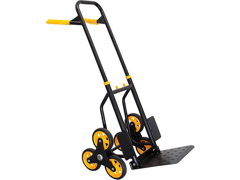 Mount-It! Stair Climber Hand Truck and Dolly, 264 lb. Capacity, Black/Yellow (MI-913)