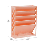 Mind Reader 5-Pocket Plastic Mountable Wall File, Letter Size, Pink (WALLANCH-PNK)