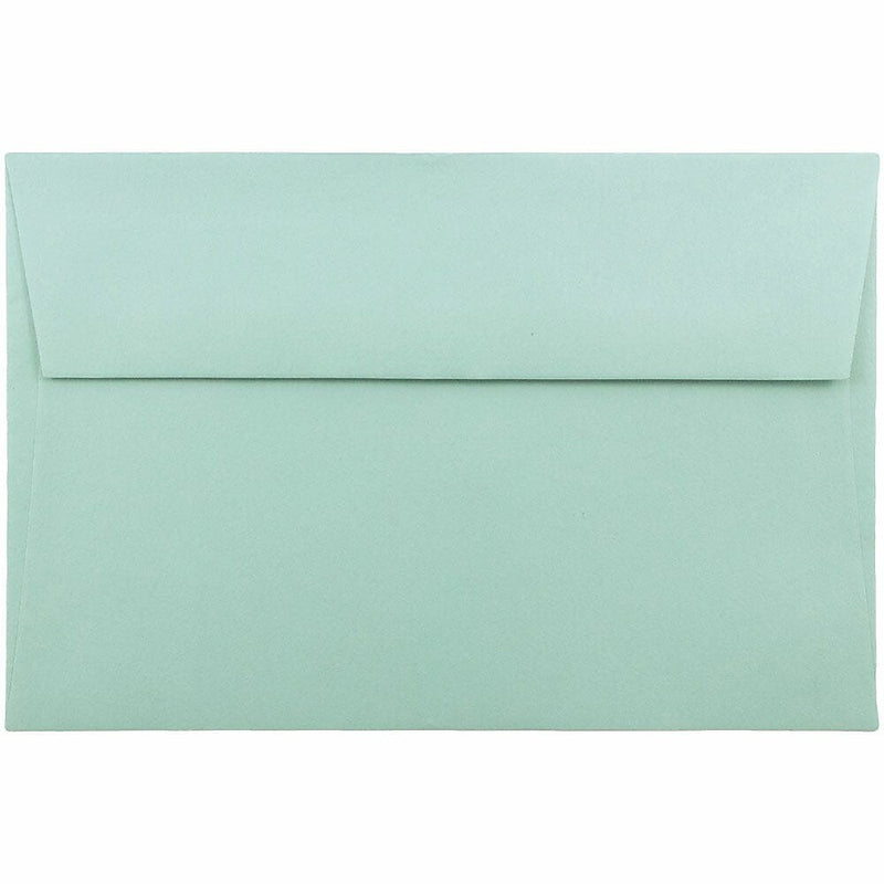 JAM Paper A9 Booklet Envelope 5 3/4" x 8 3/4", Aqua Blue, 100/Pack (157461d)