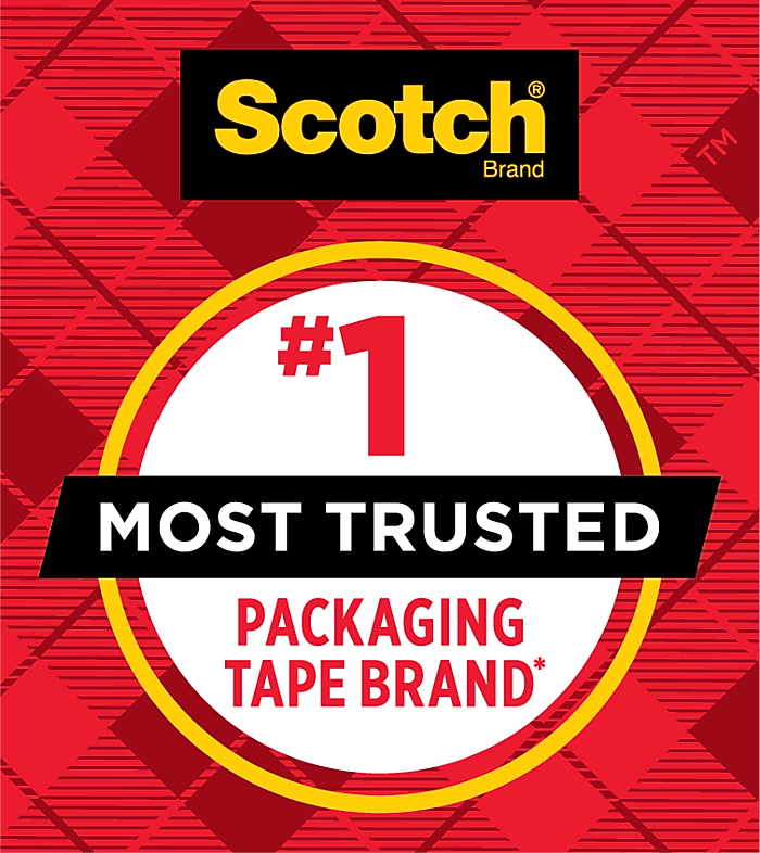Scotch Heavy Duty Packing Tape with Dispenser, 1.88" x 54.6 yds., Clear, 4/Pack (3850-4-2RD)