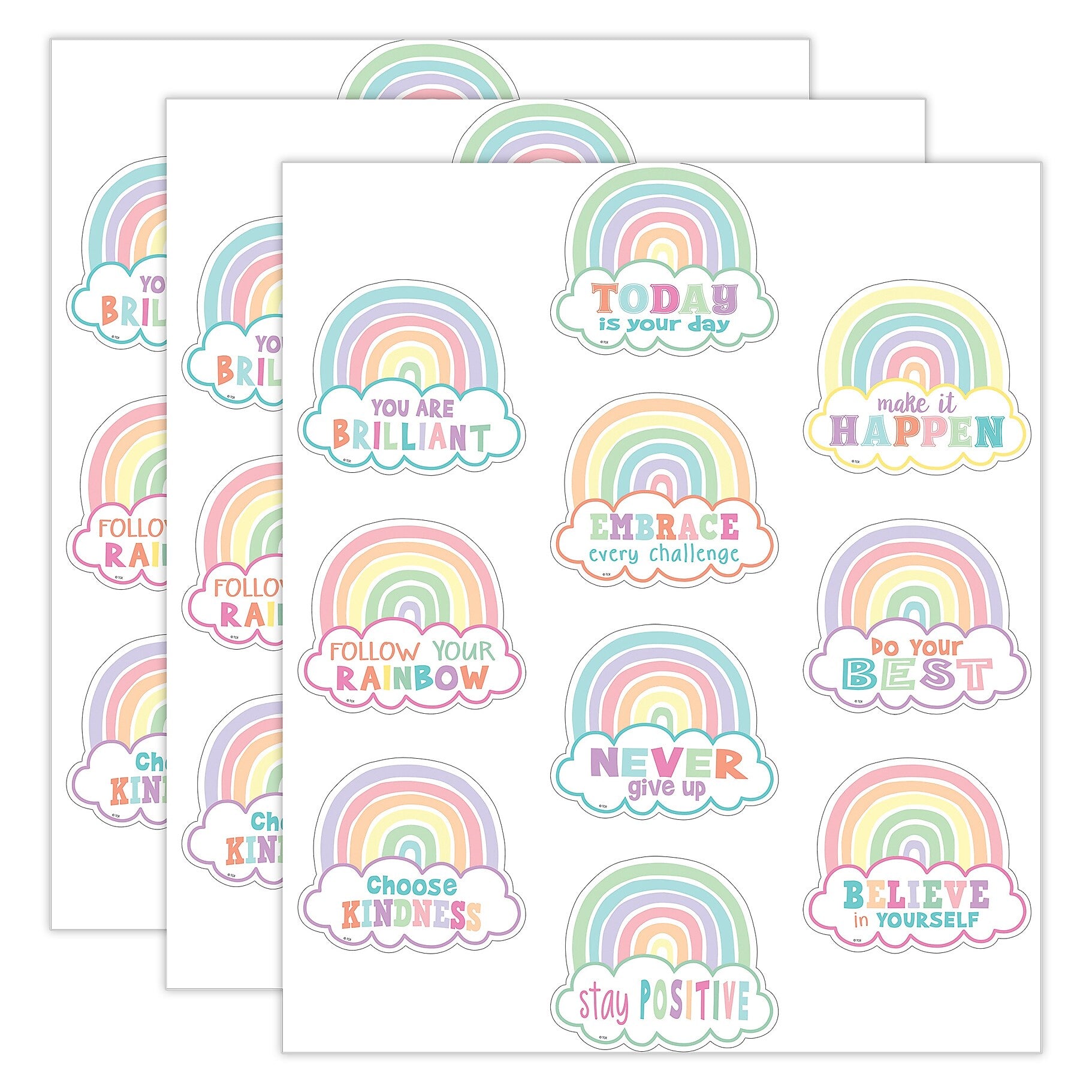 Teacher Created Resources Pastel Pop Positive Sayings Accents, 90/Bundle (TCR8418-3)